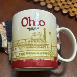 Starbucks Ohio Mug 2012- Red and Cream Design